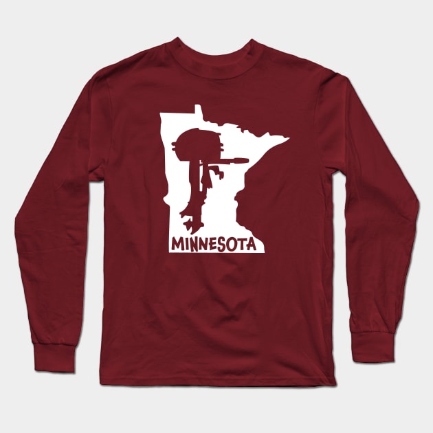 Minnesota Outboard Motor Souvenir Long Sleeve T-Shirt by Huhnerdieb Apparel